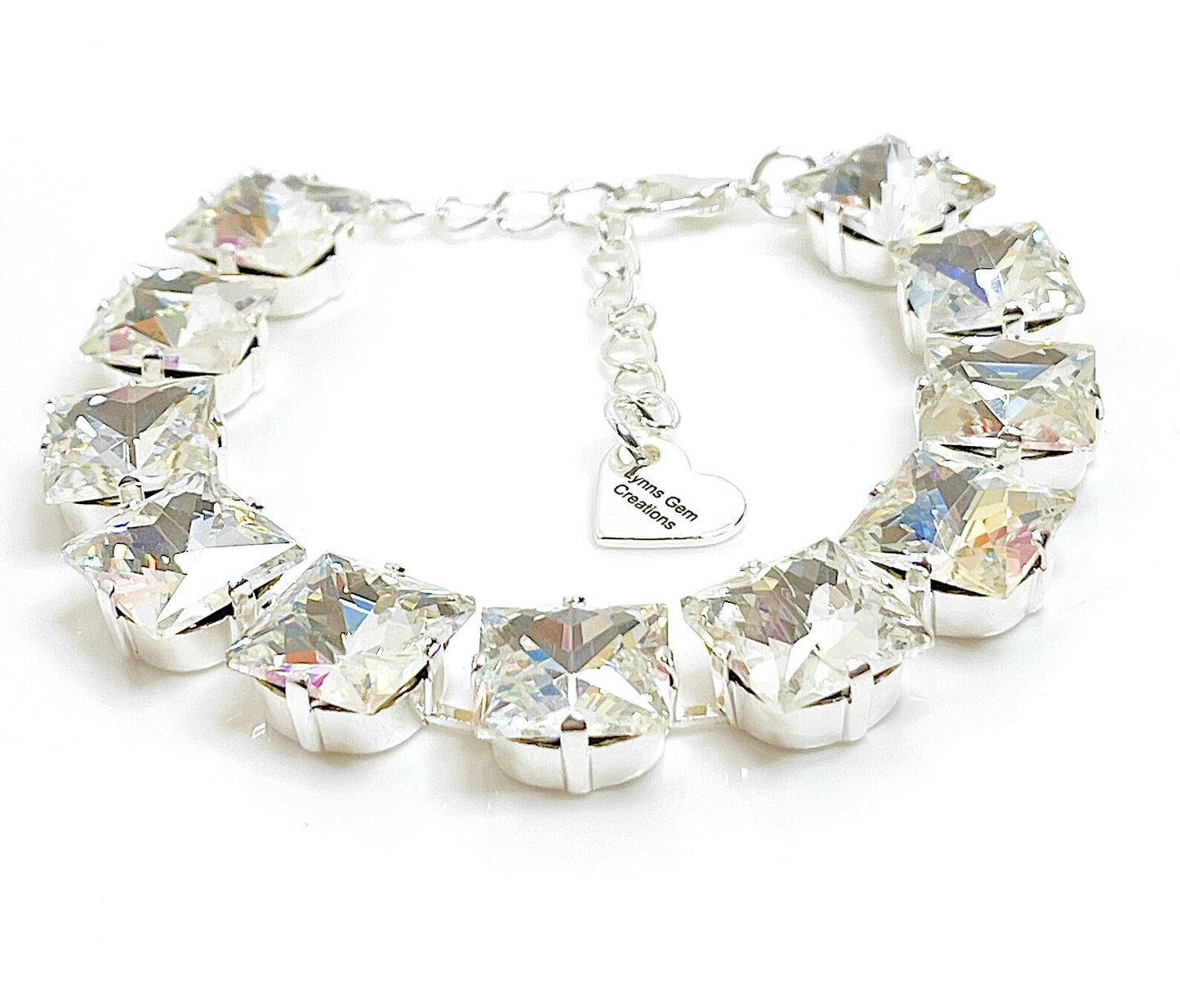 Clear AB Crystal Tennis Bracelet | Statement Bracelet | Wedding Bracelet