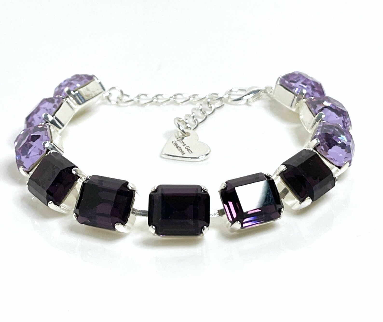 Amethyst Purple Crystal Bracelet | Tennis Bracelet | Georgian Bracelet