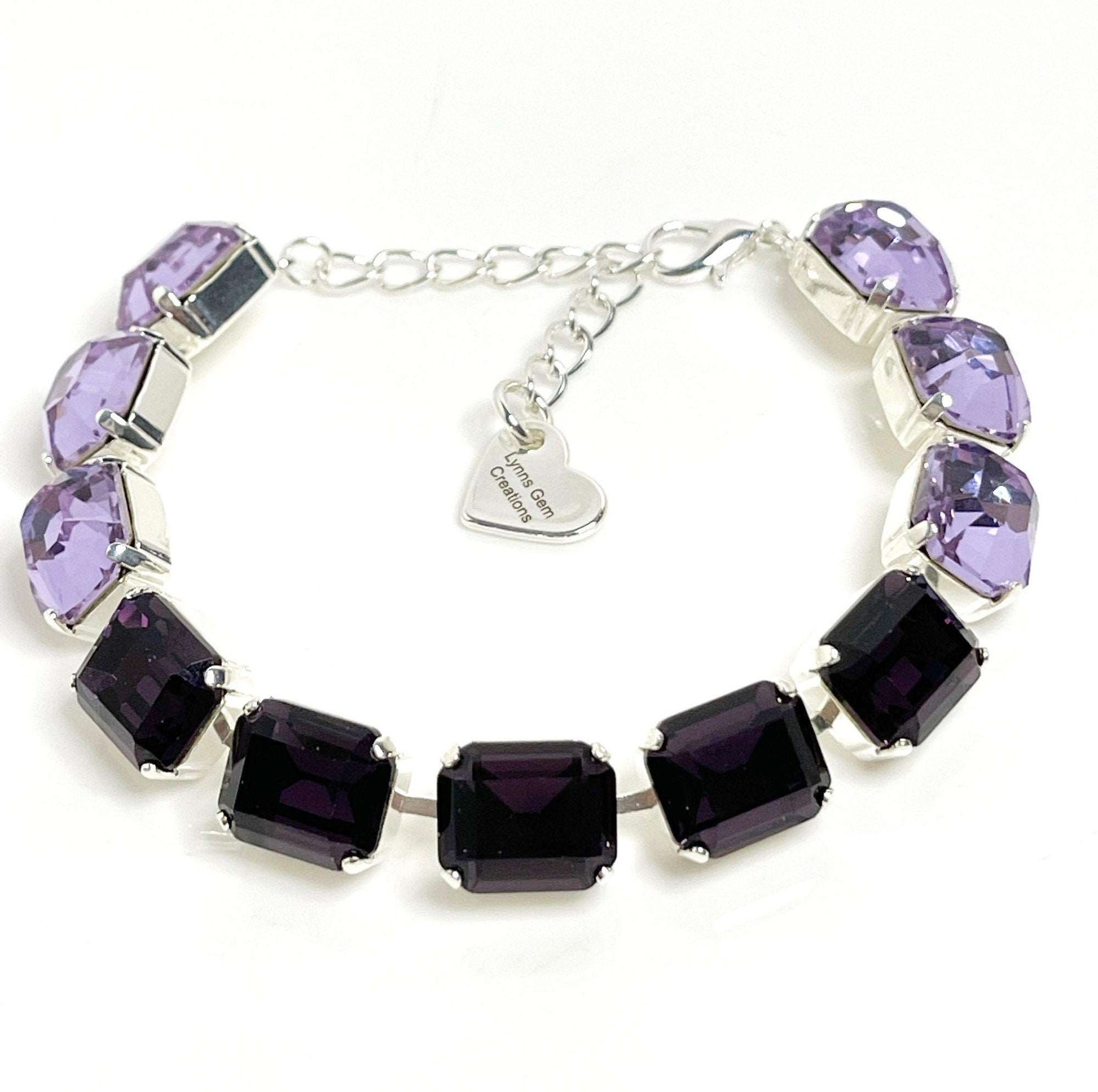 Amethyst Purple Crystal Bracelet | Tennis Bracelet | Georgian Bracelet
