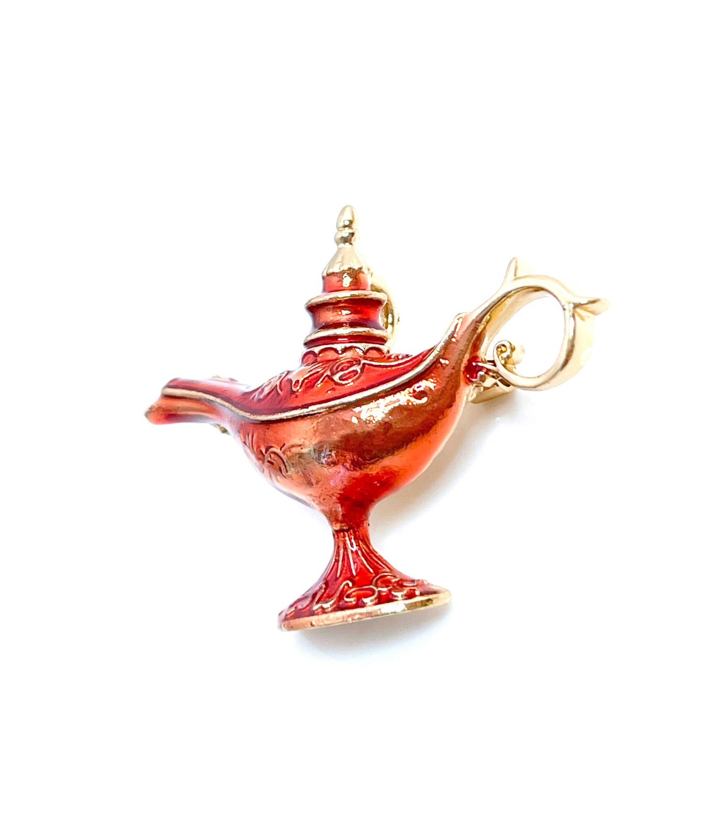 Fun Magical Lamp Brooch | Red Aladdin Storybook Lamp