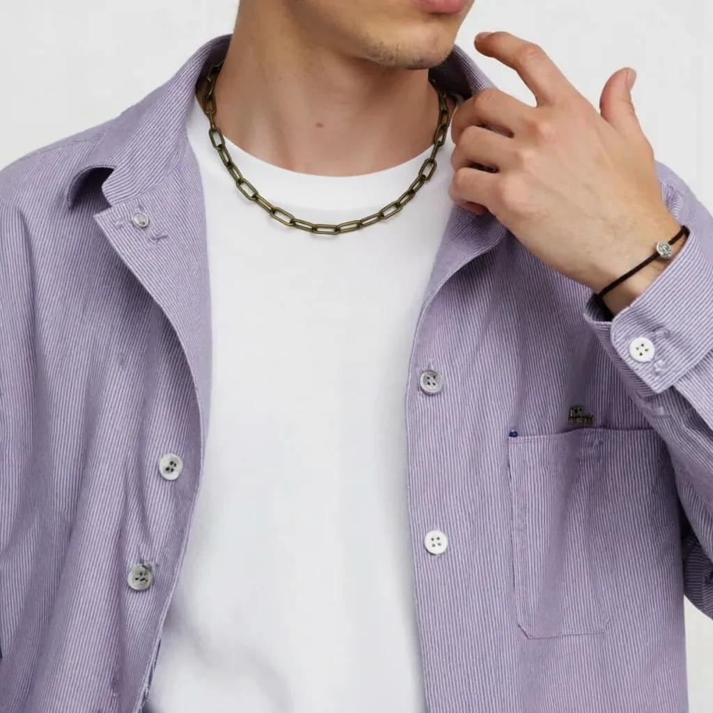 Paperclip Chain Necklace | Silver Gold Antique Brass | Unisex Gift 