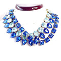 Sapphire Blue Georgian Collet Necklace | Anna Wintour Style | Riviere Statement Necklace