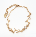 Delicate Regency Gold VineJewellery Set with Clear Crystal | Fairycore Coquette Elegance