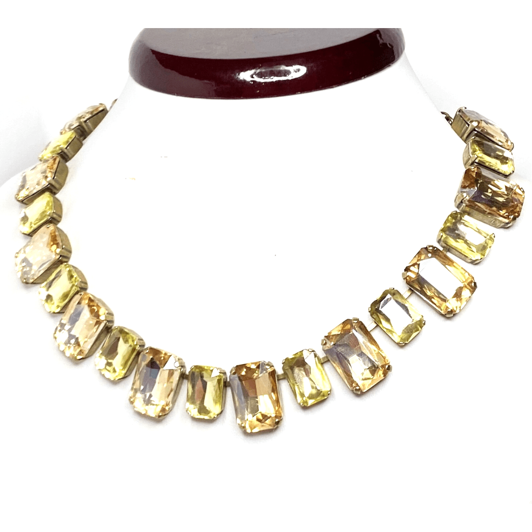 Peach Champagne Georgian Collet Necklaces | Anna Wintour Style | Statement Choker
