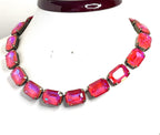 Royal Red Georgian Collet Crystal Necklace  | Statement Crystal Choker  | Anna Wintour Style
