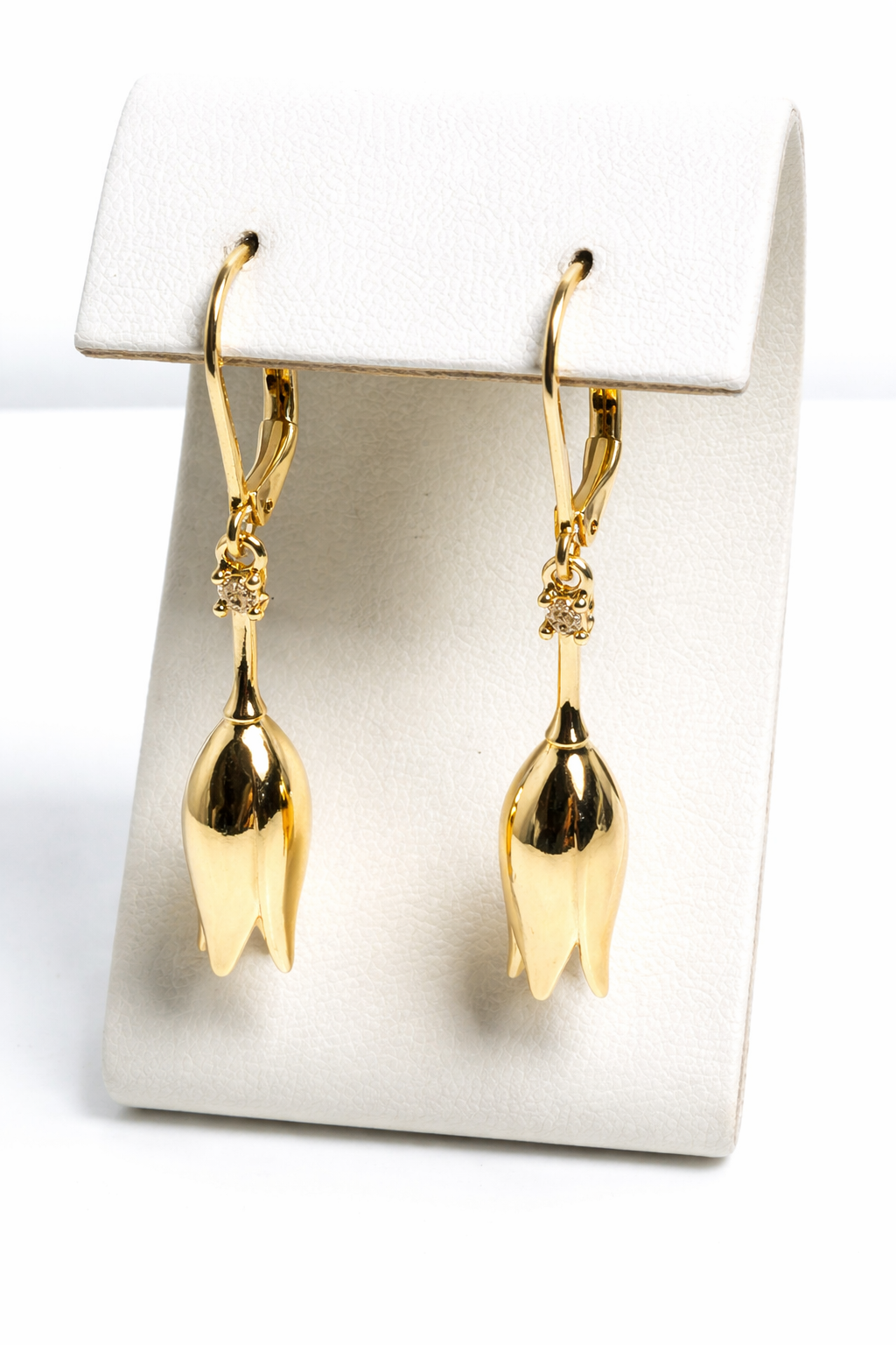 Gold BlueBell Crystal CZ Earrings | Gold Filled Drops