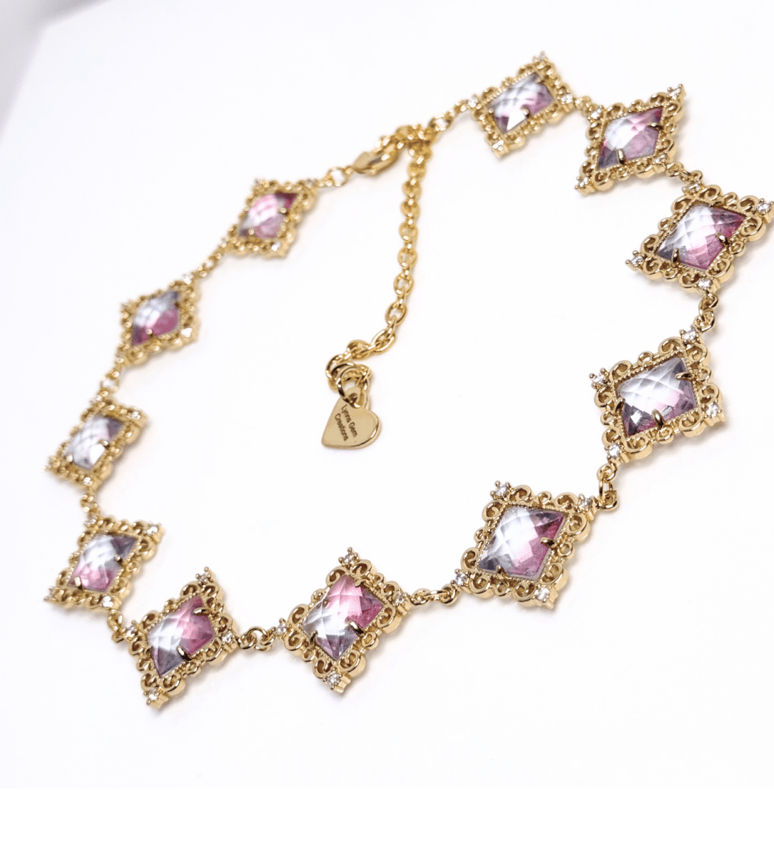 Victorian Style Blue Purple Crystal Choker| Fairycore Elegant Necklace