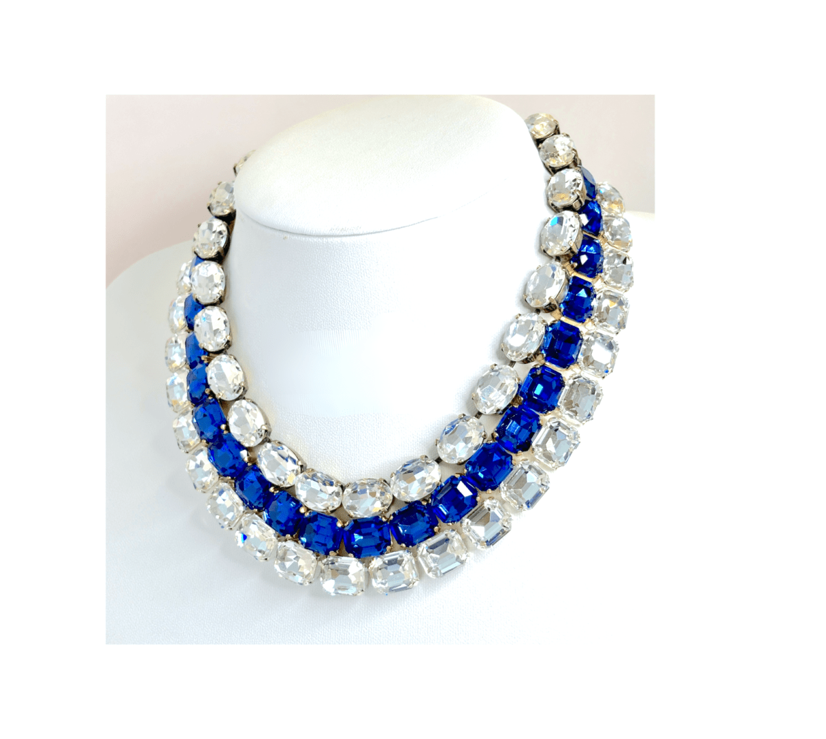 Sapphire Clear Anna Wintour Style Necklaces | Georgian Collet Crystal Choker 