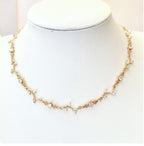 Delicate Regency Gold VineJewellery Set with Clear Crystal | Fairycore Coquette Elegance