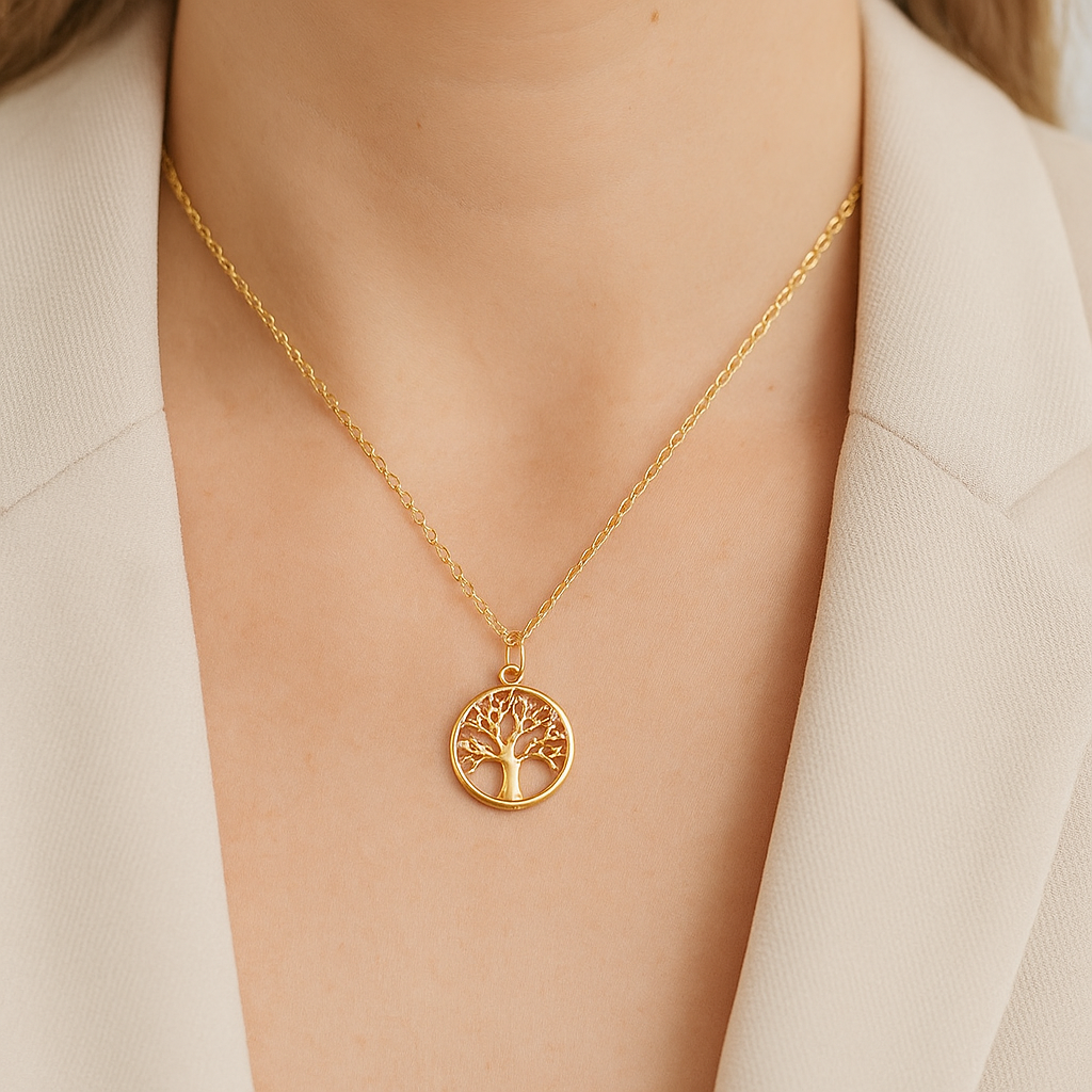 Tree of Life Gold Necklace | Tree Jewellery | Gold Filled Pendant