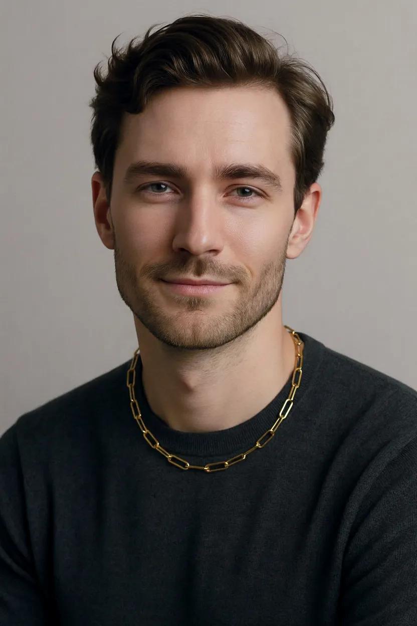 Paperclip Chain Necklace | Silver Gold Antique Brass | Unisex Gift 