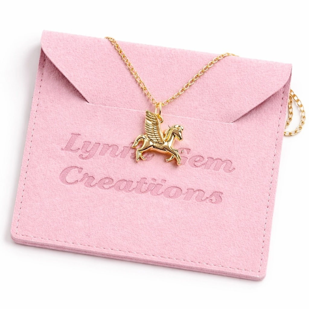 Gold Pegasus Necklace | Dainty Jewellery | 14kt Gold Filled | Fantasy Lovers Jewelry