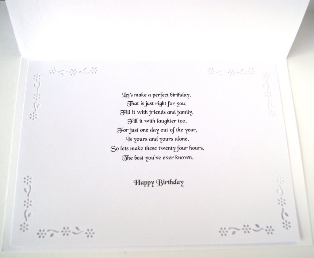 Luxury Handmade Orchid Letter Birthday Card | Beautiful 3D Flower Card for Her | Various colours 