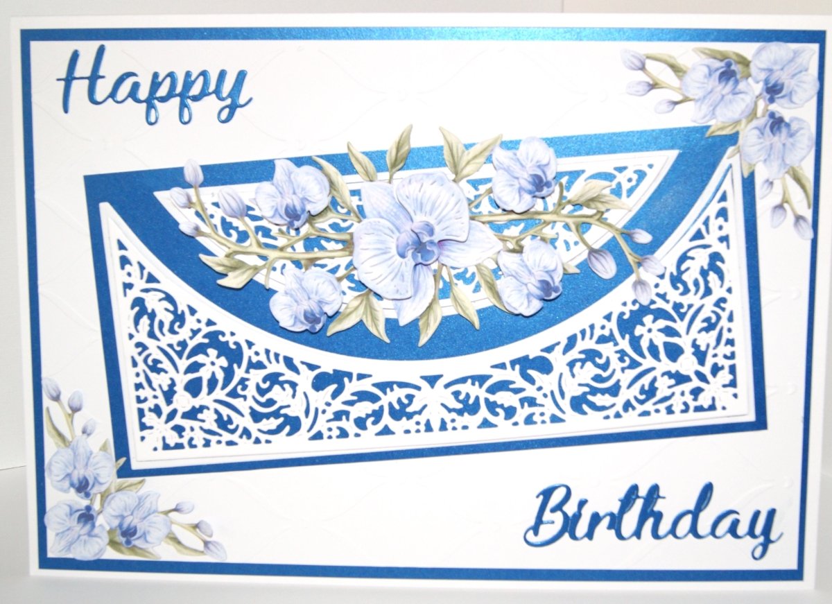 Luxury Handmade Orchid Letter Birthday Card | Beautiful 3D Flower Card for Her | Various colours 