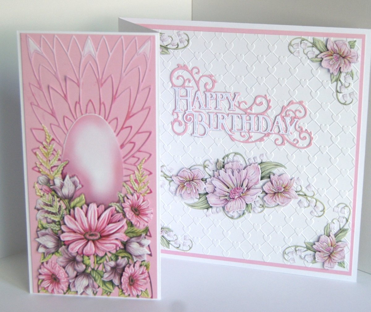 Luxury Handmade Flower Trifold Birthday Card | Beautiful 3D Flower Card for Her | Various colours