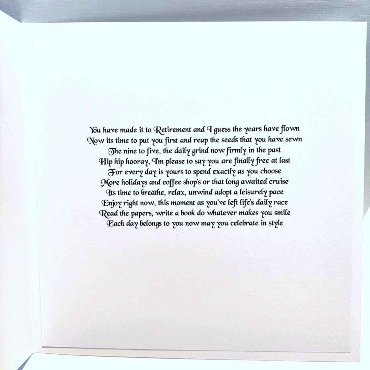 Luxury Handmade Retirement Card | Enjoy Retirement by the Sea