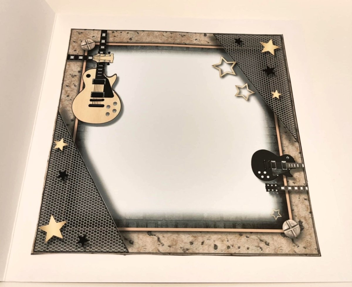 Luxury Handmade Fathers Day Card | Rock and Roll Guitar| Music Lovers