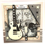 Luxury Handmade Fathers Day Card | Rock and Roll Guitar| Music Lovers