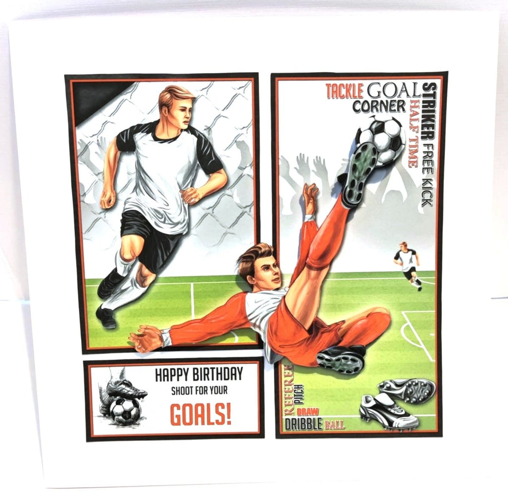 Luxury Handmade Birthday Card for Him | Football Lovers  | Shoot for Goals