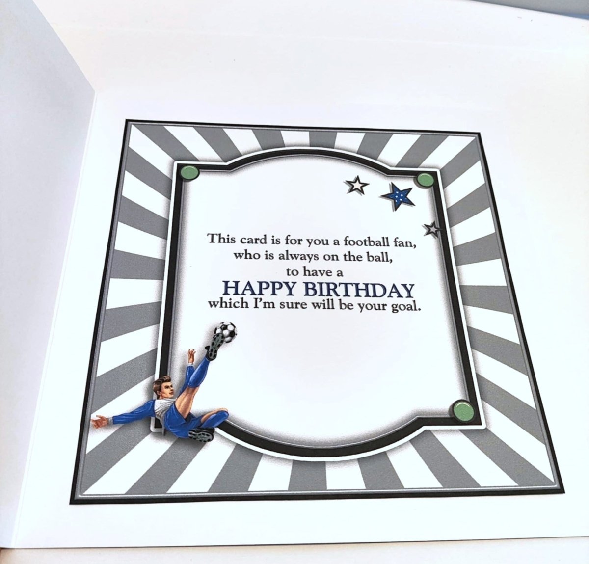 Luxury Handmade Birthday Card for Him | Football Lovers  | Let the Celebrations Kick off