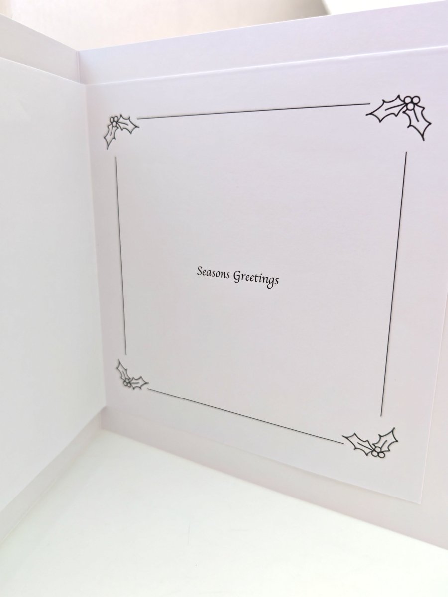 Luxury Handmade Santa with Cat Christmas Card | Have a Puurfect Christmas