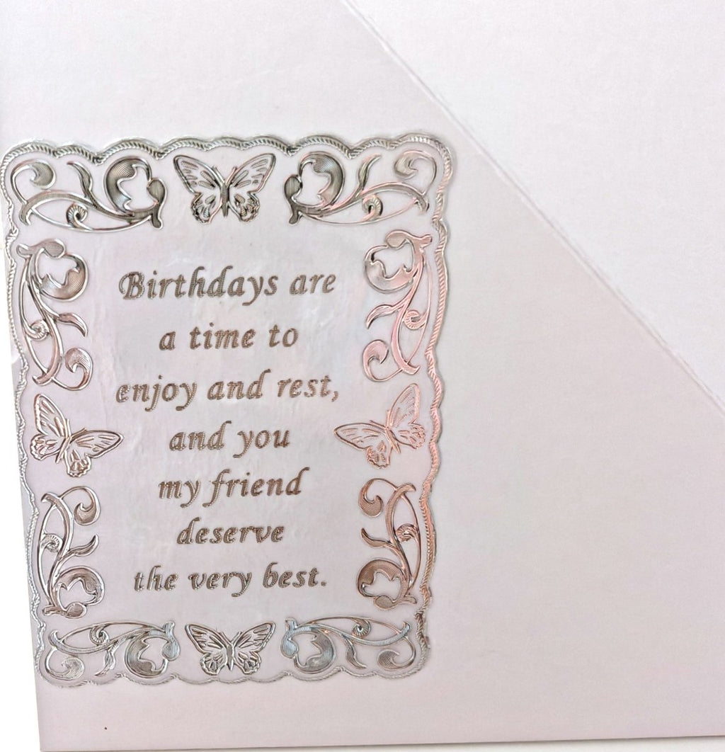 Luxury Handmade Birthday Card for Friend | Cute Girl Big Hat With Flower | 3D Easel Card | Boxed