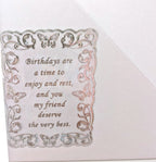 Luxury Handmade Birthday Card for Friend | Cute Girl Big Hat With Flower | 3D Easel Card | Boxed