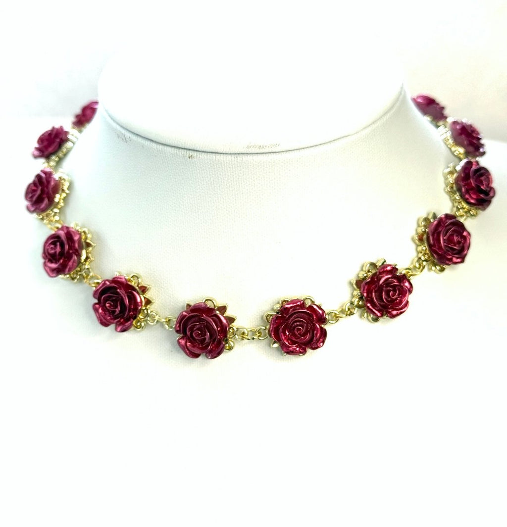 Beautiful Cottagecore Style Rose Jewellery Set | Fairycore Coquette Elegance