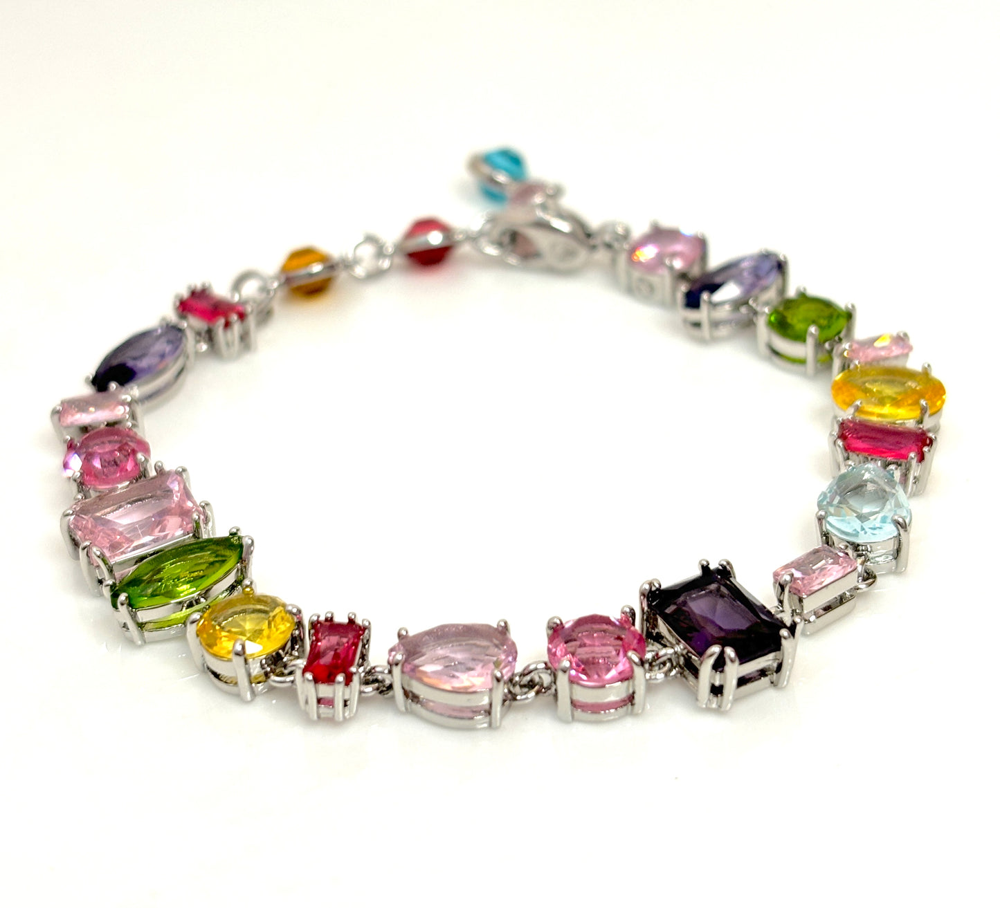 Multicolour Austrian Style Crystal Bracelet | Statement Jewellery | Rainbow Crystal Bracelet