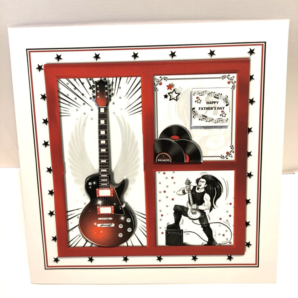 Luxury Handmade Guitar Fathers Day Card | Music Lovers
