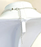 Silver Plated Clear CZ Crystal Choker | Statement Jewellery |  Adjustable Choker 