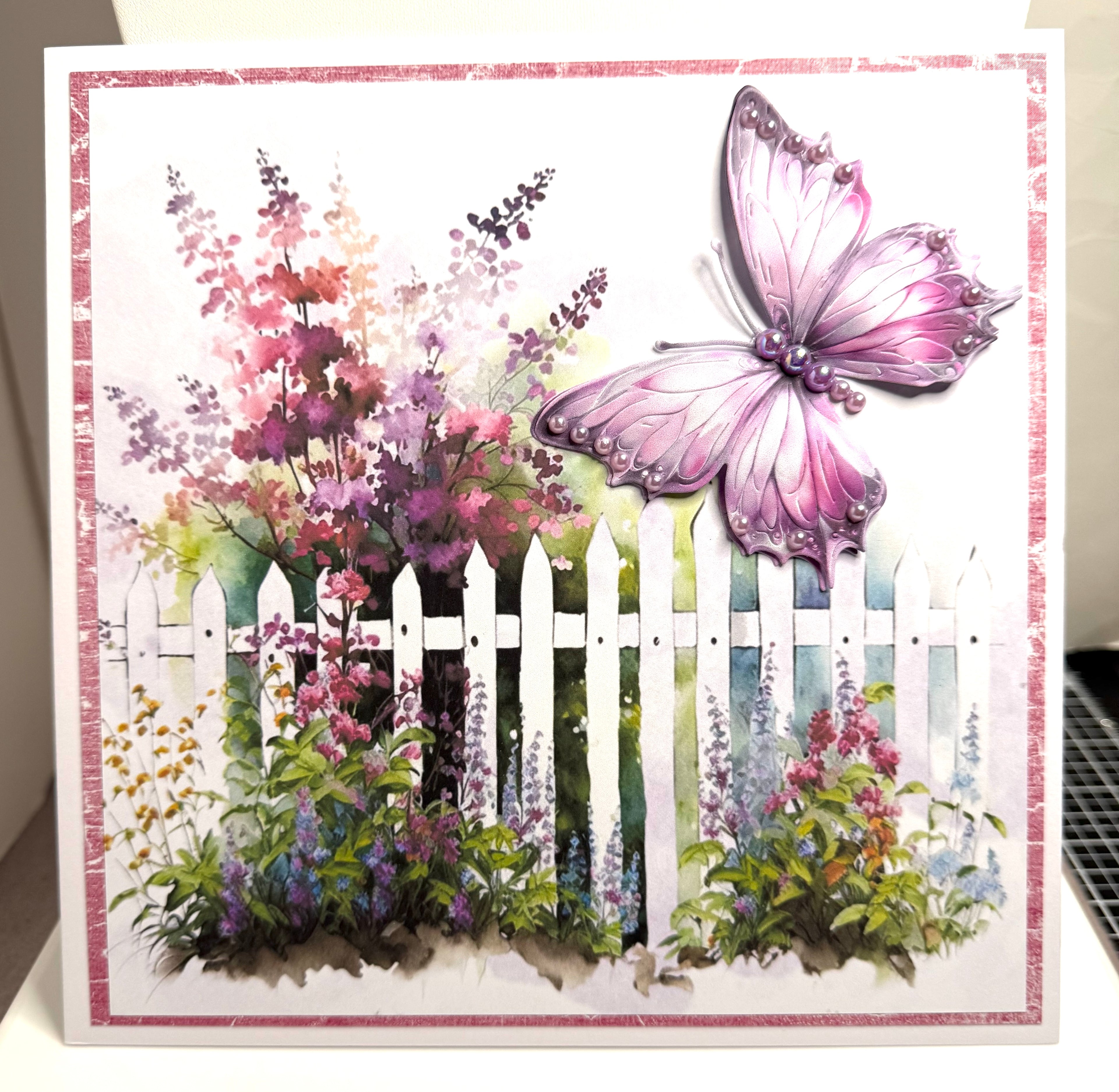 Luxury Handmade 3D Birthday Card | Butterflies in The Garden