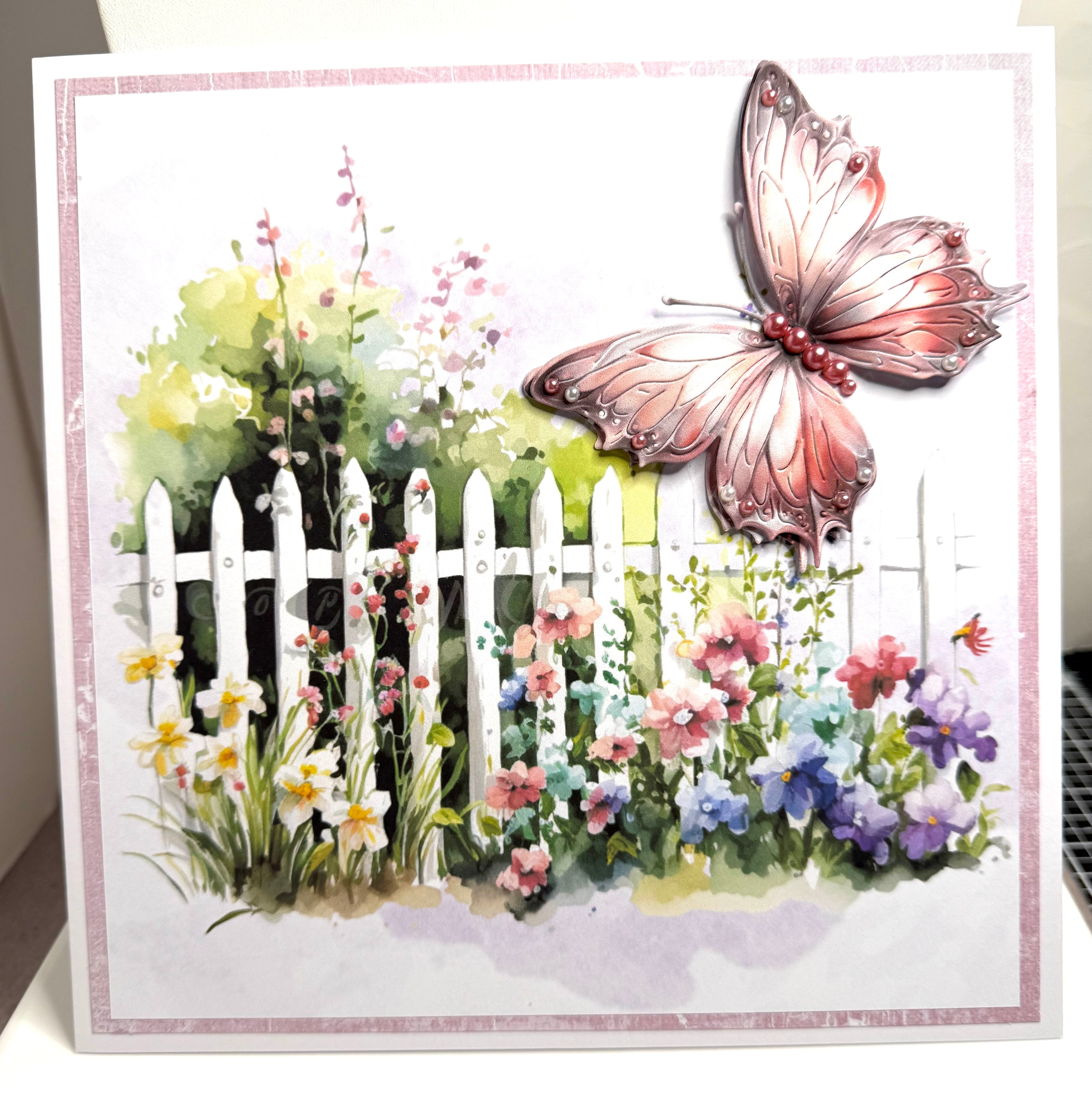 Luxury Handmade 3D Birthday Card | Butterflies in The Garden