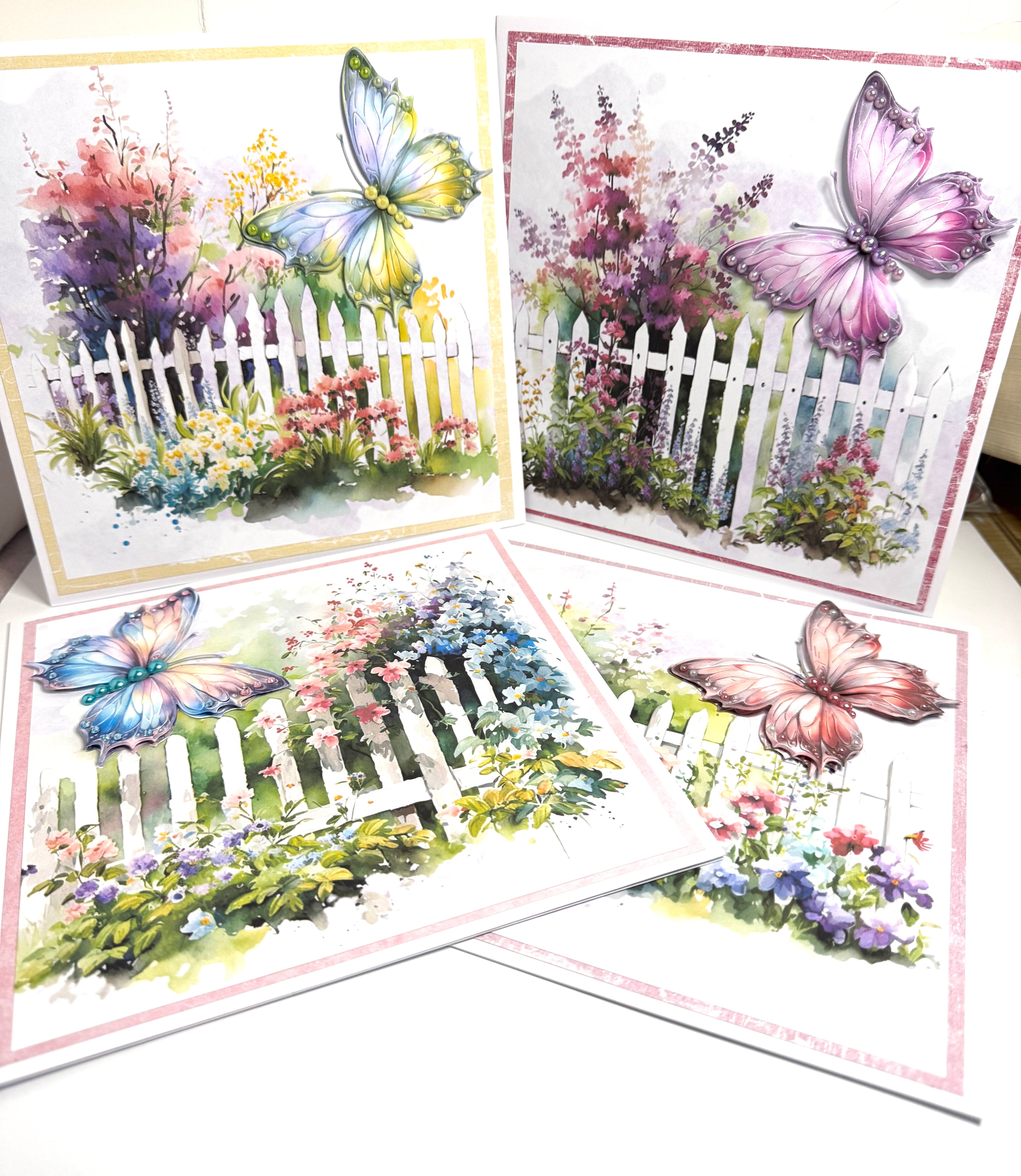Luxury Handmade 3D Birthday Card | Butterflies in The Garden