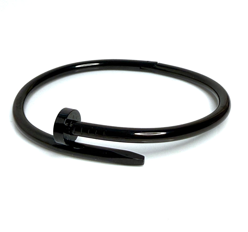 Black Plated Nail Bangle