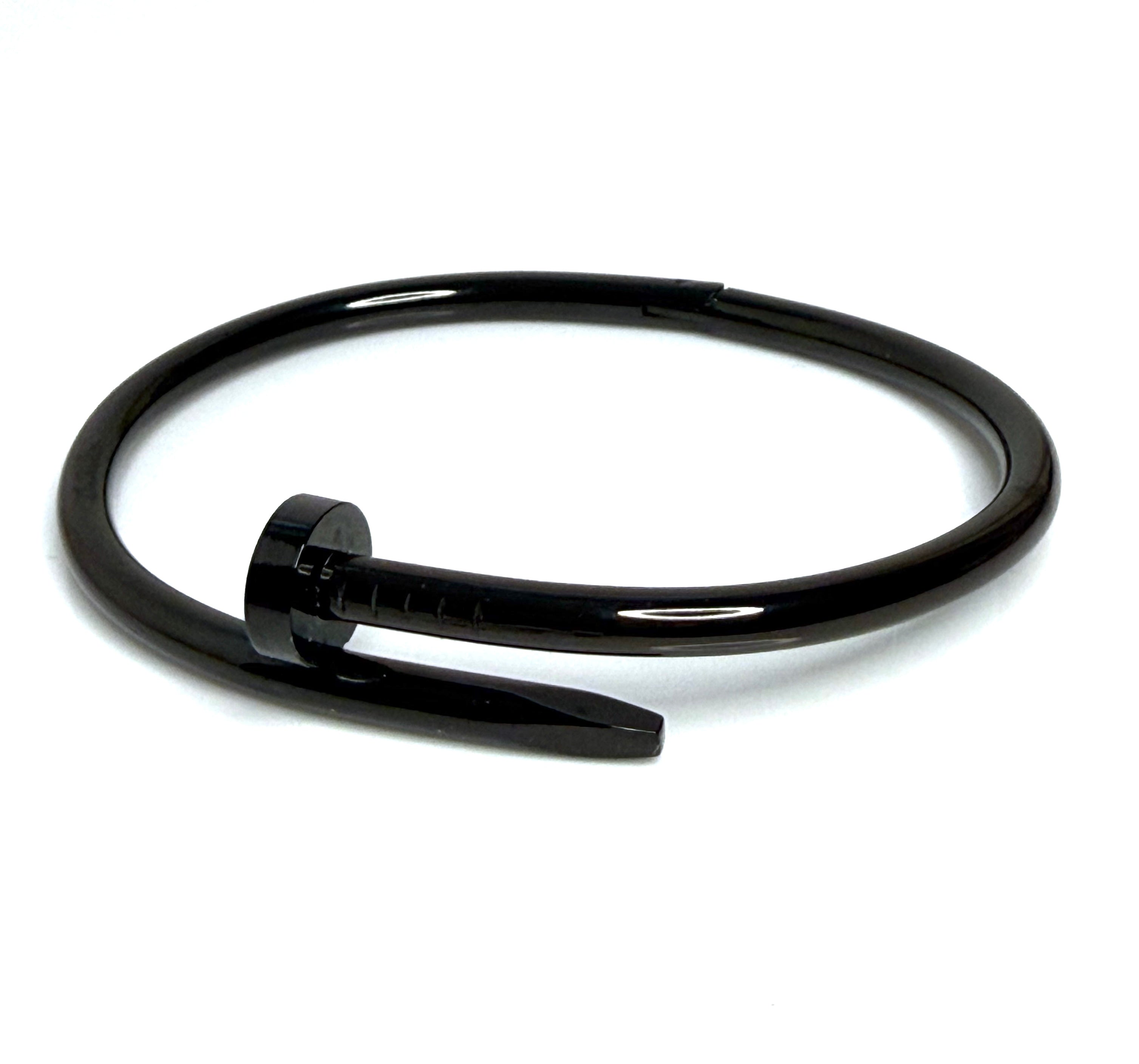 Black Plated Nail Bangle