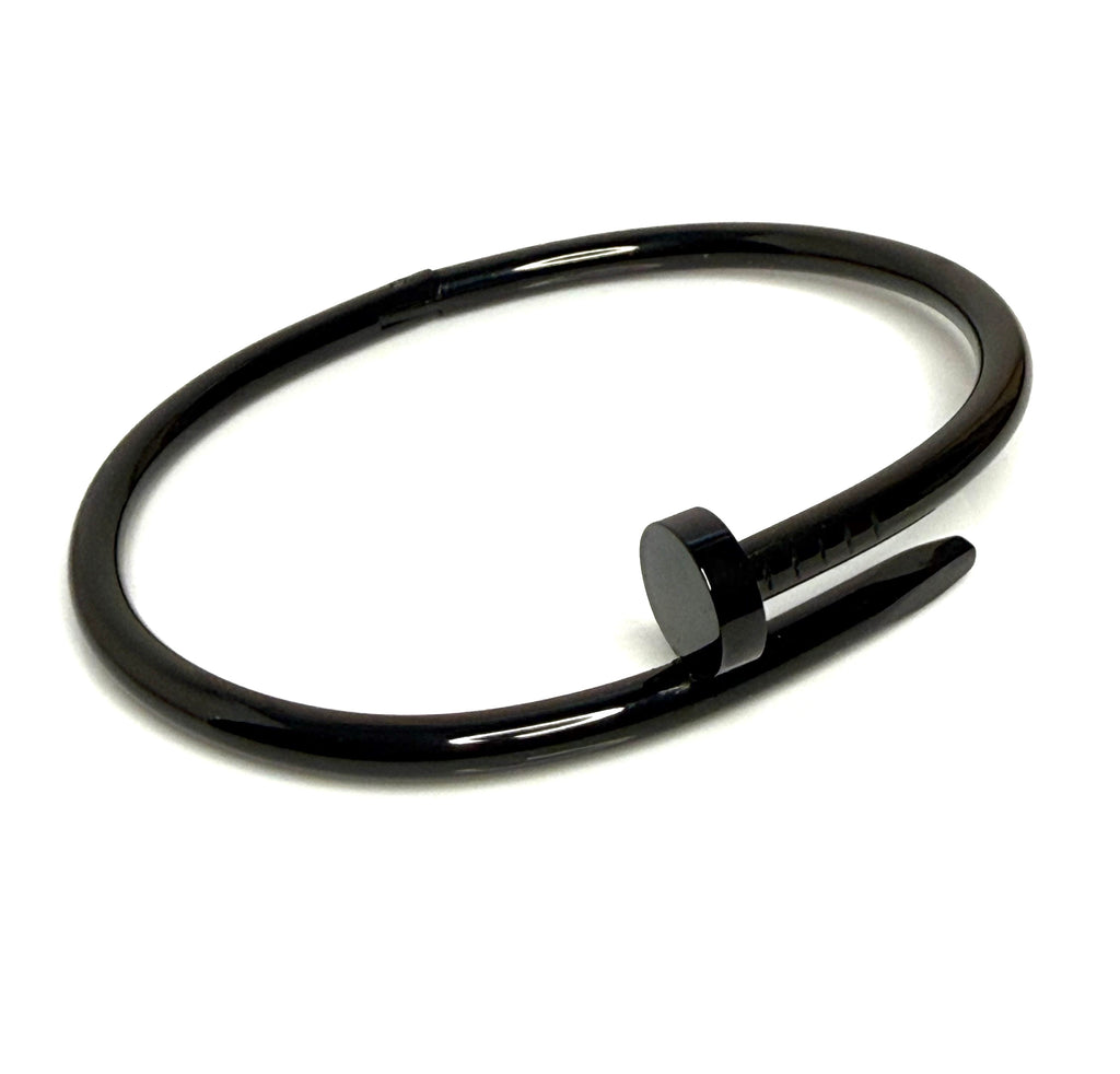 Black Plated Nail Bangle