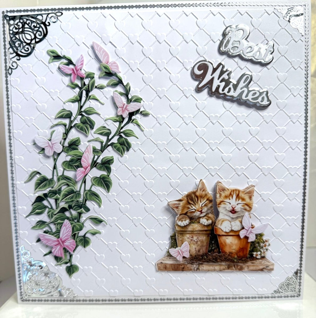 Luxury Handmade Birthday Card For Her | Cute 3D Cat Lovers Greeting Card