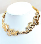 Chunky Liquid Gold Plated Choker | Lightweight & Bold | Abstract Jewelry