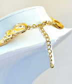 Chunky Liquid Gold Plated Choker | Lightweight & Bold | Abstract Jewelry