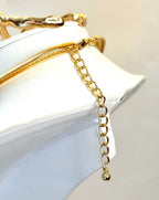 Chunky Gold Plated Lava Drop Necklace and Bracelet Set | Lightweight & Bold | Gold Plated Statement Choker