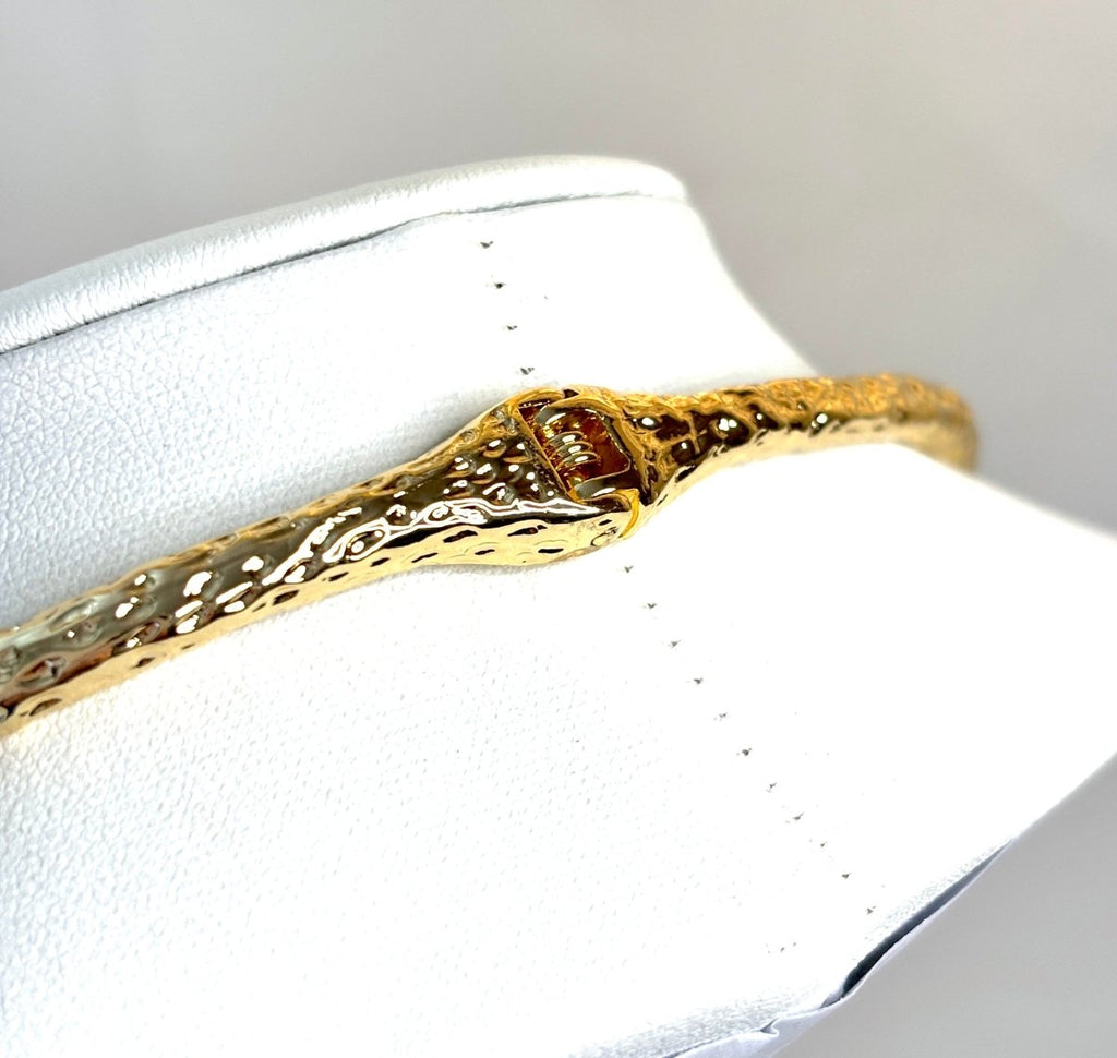 Gold Textured Choker with Peach Rose with Flower Stem | Y Necklace | Gold Plated Statement Choker