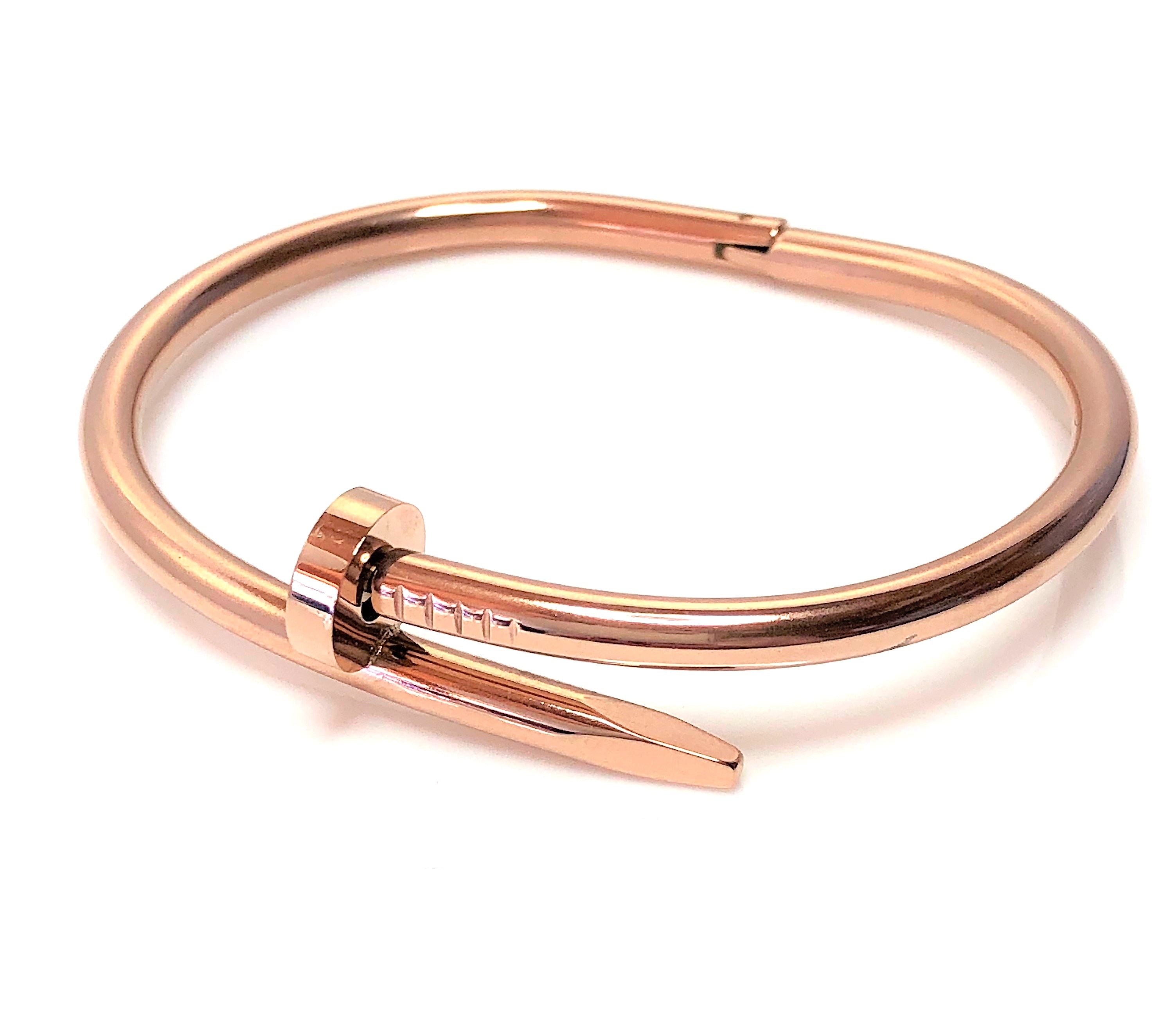 Rose Gold Plated Nail Bangle