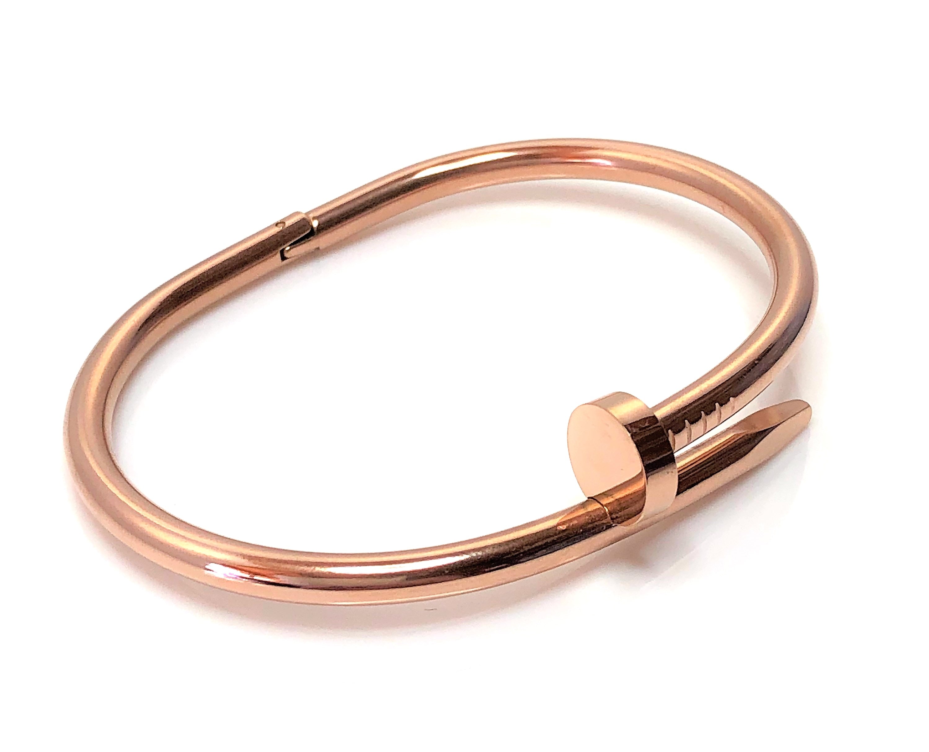 Rose Gold Plated Nail Bangle