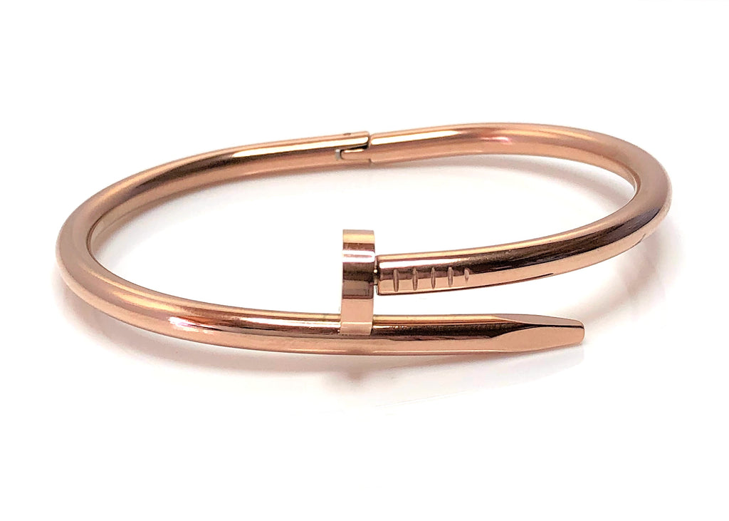 Rose Gold Plated Nail Bangle