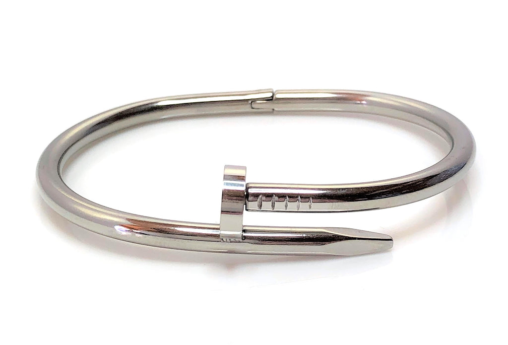 Silver Plated Nail Bangle