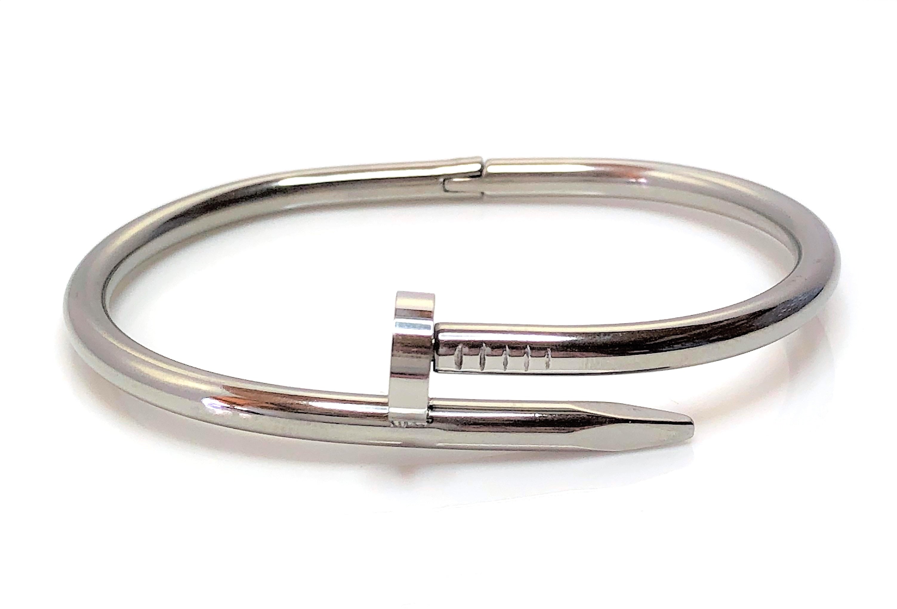 Silver Plated Nail Bangle