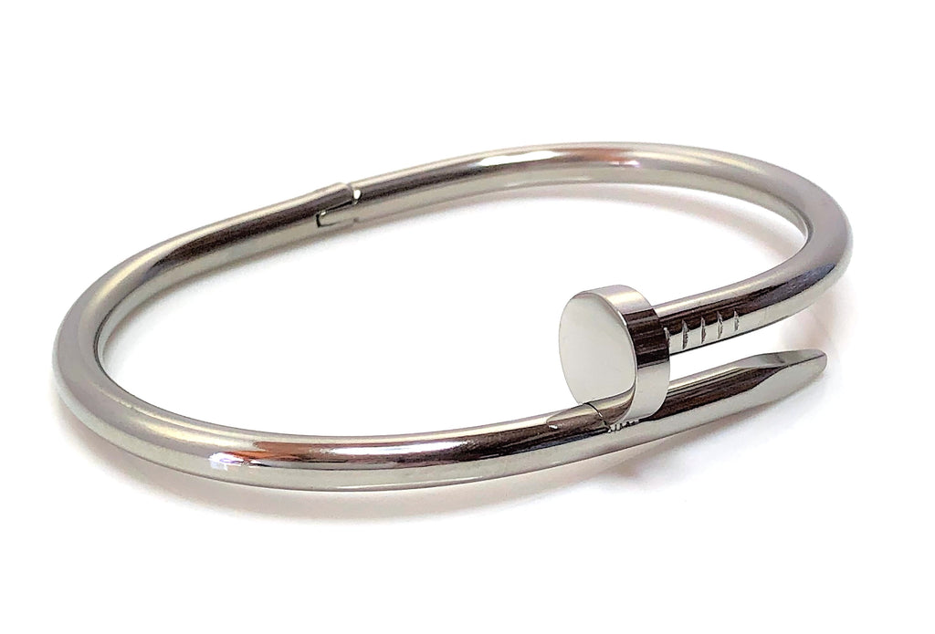 Silver Plated Nail Bangle