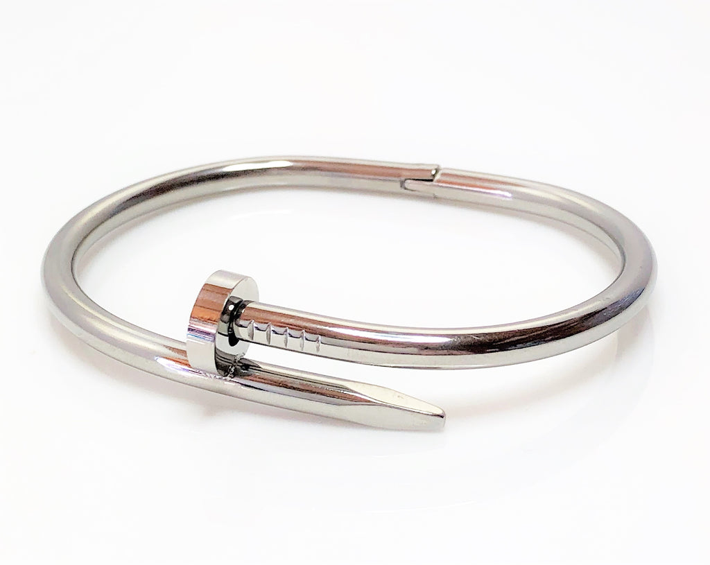 Silver Plated Nail Bangle