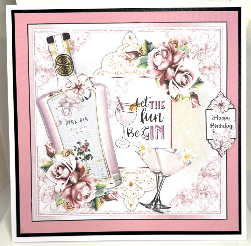 Luxury Handmade 3D Birthday Card | Let the Fun be GIN